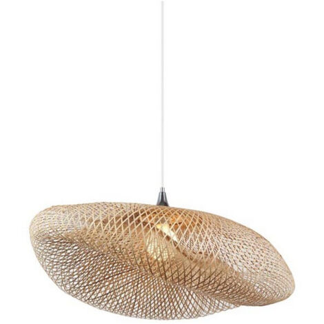 Suspension Luminaire Pour Ampoule LED E27 Bambou ZAMBELIS