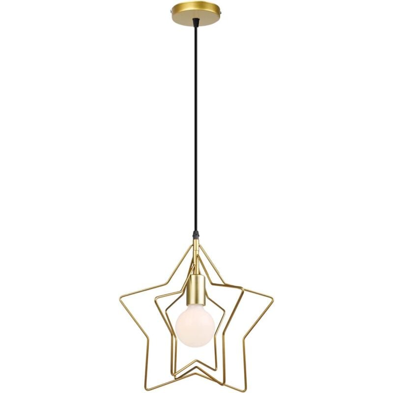 Stoex - Suspension Luminaire Simplicité D'Intérieur Lustre Étoile Créatif Lampe à Suspension Moderne Abat-Jour Rotatif Pour Loft Café Or