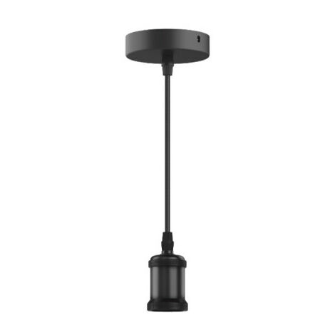 Suspension luminaire style antique XXCELL - noir mat - E27 - 1m