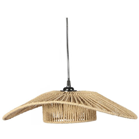 Suspension luminaire "Victoria" en corde tressée - D 45 x H 11 cm - Livraison gratuite