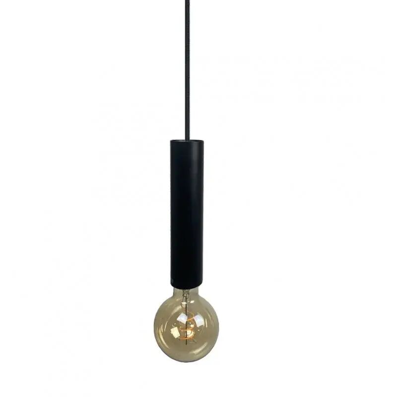 Suspension lumineuse ajustable et cylindrique métal noir - tigi 4942