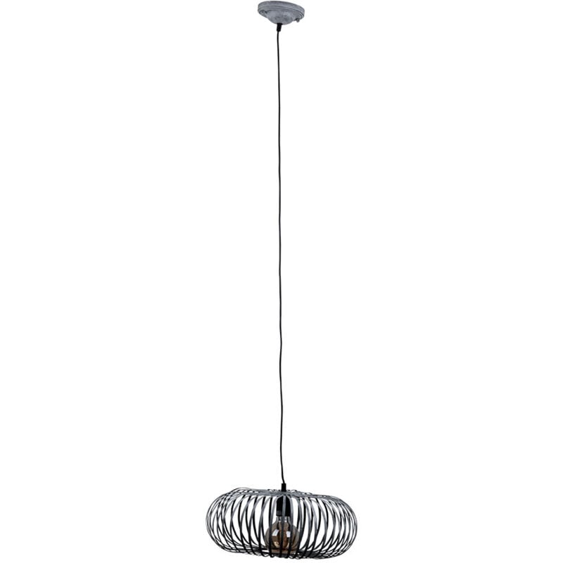 Suspension lumineuse suspension lampe de chambre cage en métal gris spots de plafond trio lumières 306900161