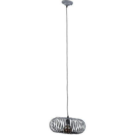 Suspension lumineuse suspension lampe de chambre cage en métal gris spots de plafond trio lumières 306900161