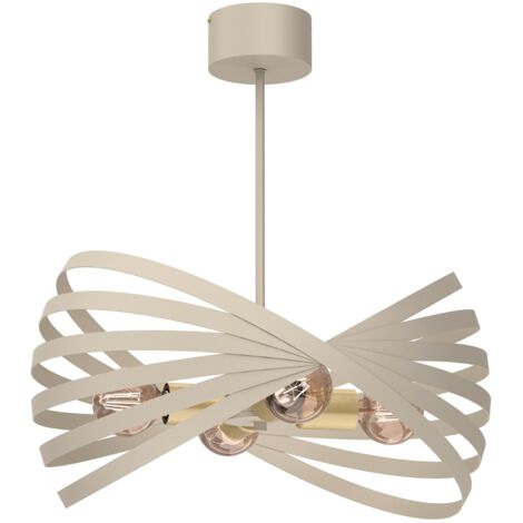 Suspension Luminex Sparkle crème/or 4xE27 métal Ø50,5cm