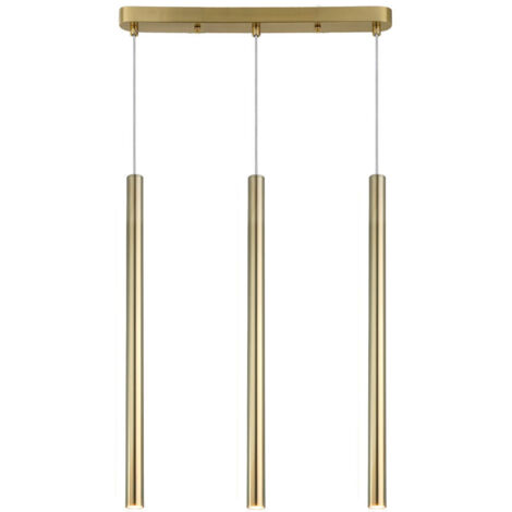 Suspension Lungo dorée 3 lumières G9 Light Prestige