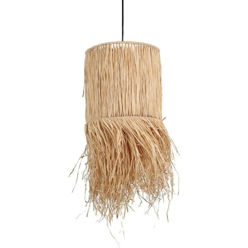 Suspension Lungo raphia franges H60