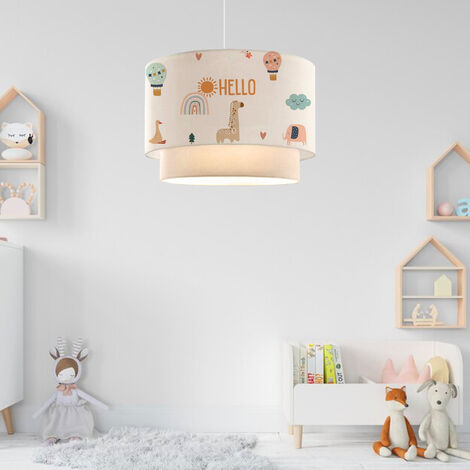 Suspension Lurgan pour enfant motif de girafe blanc lux.pro
