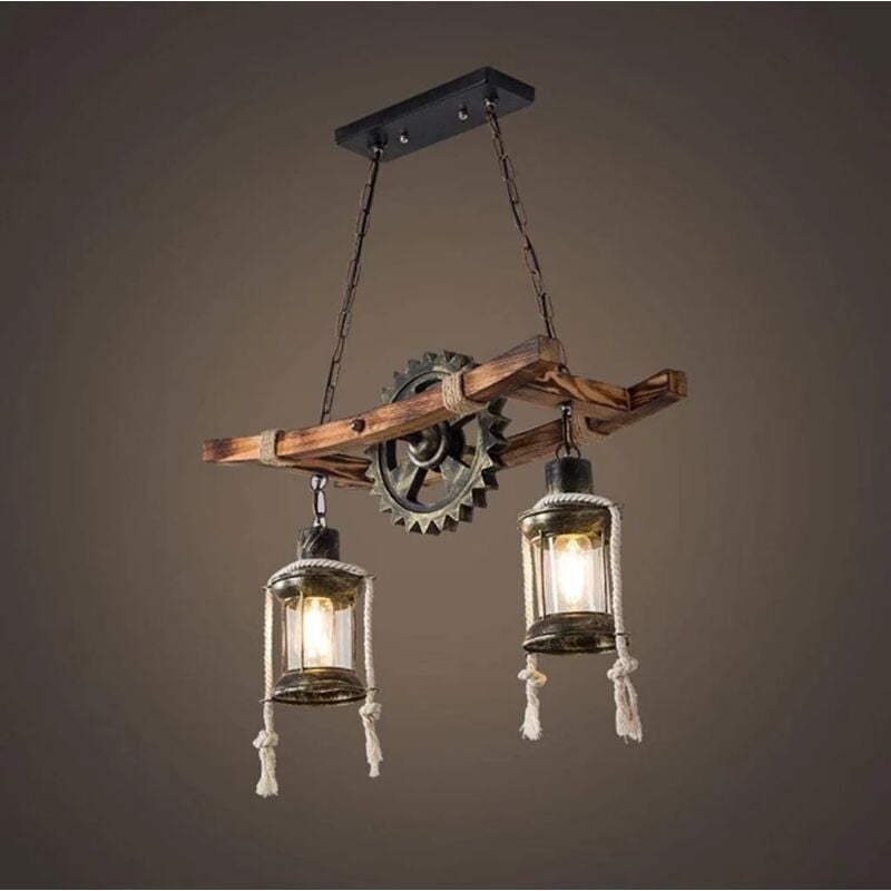 Suspension Lustre Suspension Suspension Suspension Style Rétro Design Hauteur Réglable Suspension Suspension Deux Têtes