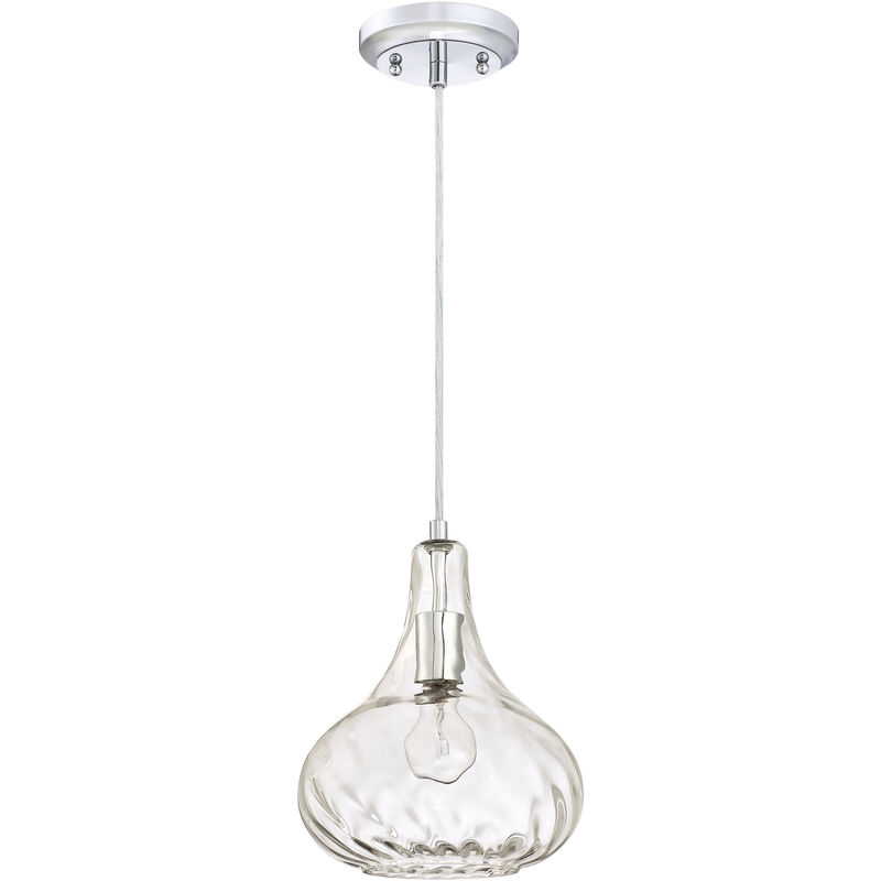Suspension Martelé Chrome 1 Ampoule