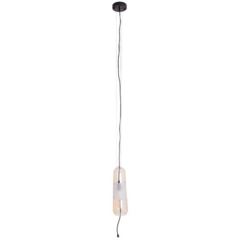 Suspension MAURI Maxlight verre ambré noir E14 12W