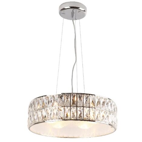 Suspension Maxlight Diamante cristal chrome Ø38 5xG9
