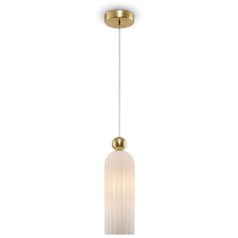 Suspension Maytoni Antic laiton doré verre Ø10 E14