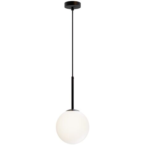 Suspension Maytoni Basic Form noire globe blanc Ø20