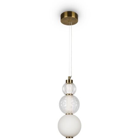 Suspension Maytoni Collar verre laiton LED 16W 3000K