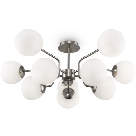 Suspension Maytoni Erich nickel 10xE14 globes blancs