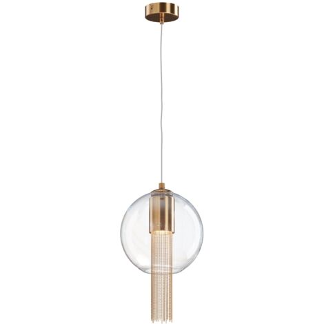 Suspension Maytoni Flusso verre brun clair Ø20 GU10