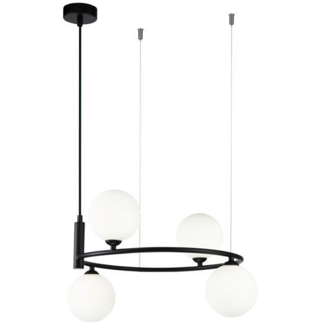Suspension Maytoni Ring MOD013PL-04B noire, 4 boules