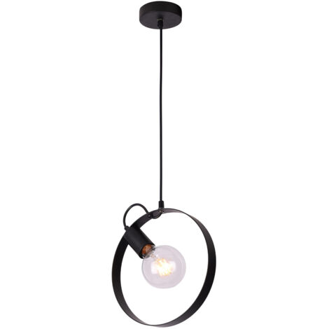 Suspension métal 1xE27 Candellux NEXO noire réglable