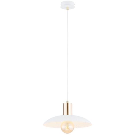 Suspension métal blanche et or Spirit Ø30 E27 15W Emibig