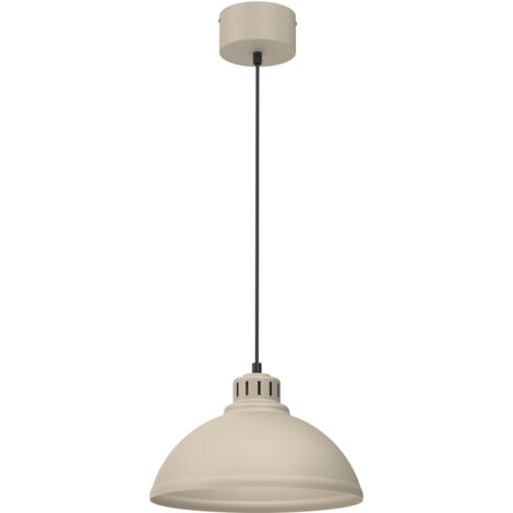 Suspension métal crème/noir Sven Ø30 E27 15W Luminex