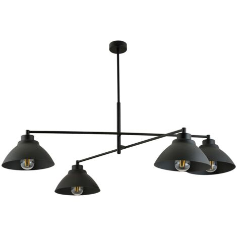 Suspension métal Emibig Maverick noir 4xE27 100 cm