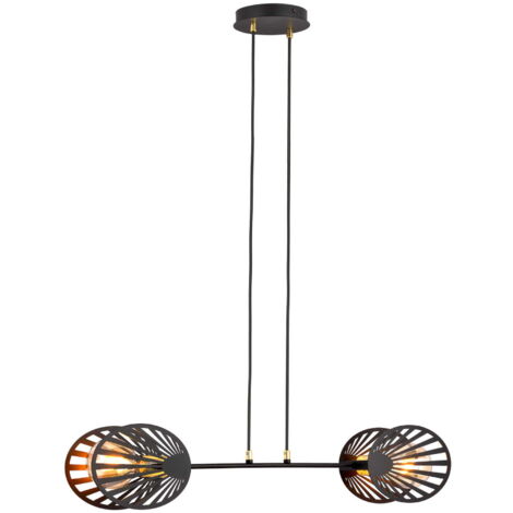 Suspension métal Emibig Playa 2 noire 2xE27 83cm IP20
