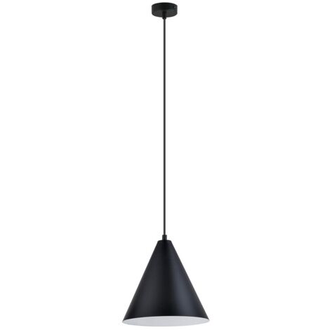 Suspension métal Emibig Rebel noire/blanche Ø24 E27