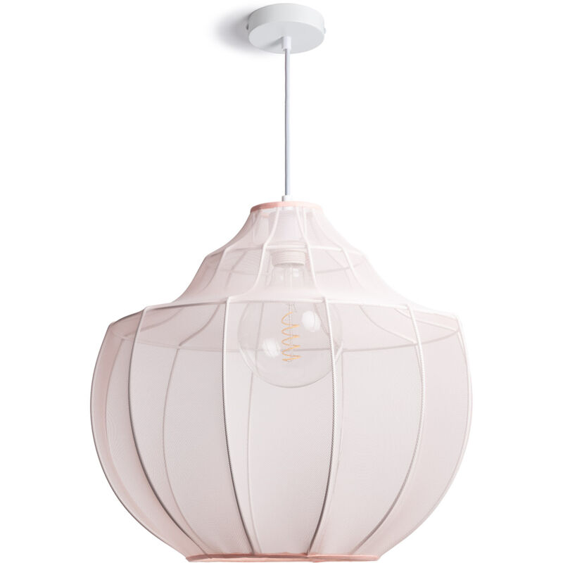 Efectoled - Suspension Métal et Tissu Ayla Rose pastel