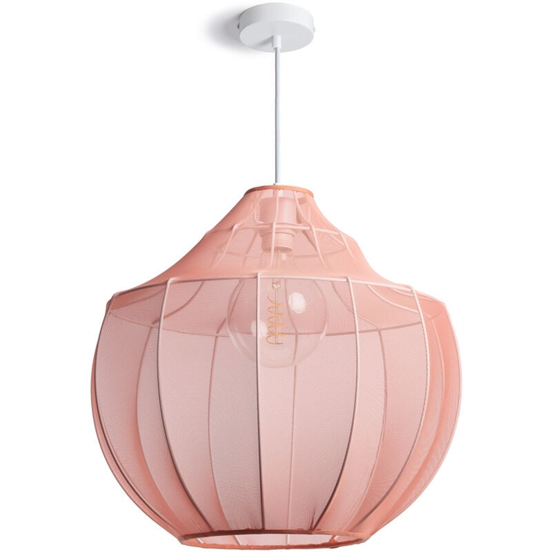 Efectoled - Suspension Métal et Tissu Ayla Rosa Empolvado