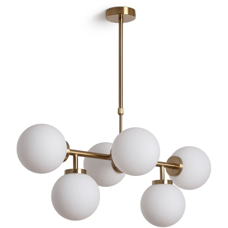 Ledkia - Suspension Métal et Verre Lautrec Doré