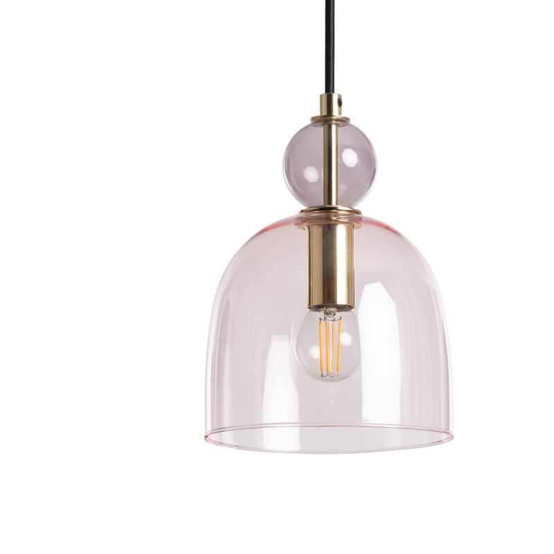 Efectoled - Suspension Métal et Verre Mono-Baudelaire Rose