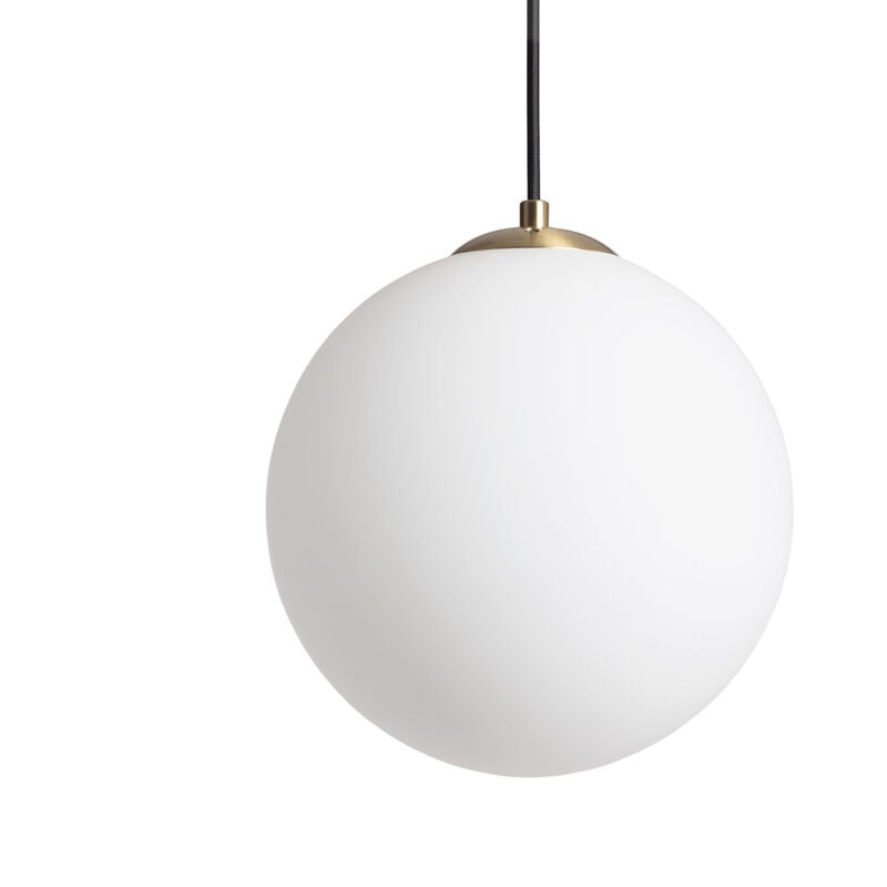 Ledkia - Suspension Métal et Verre Moonlight Brass Doré