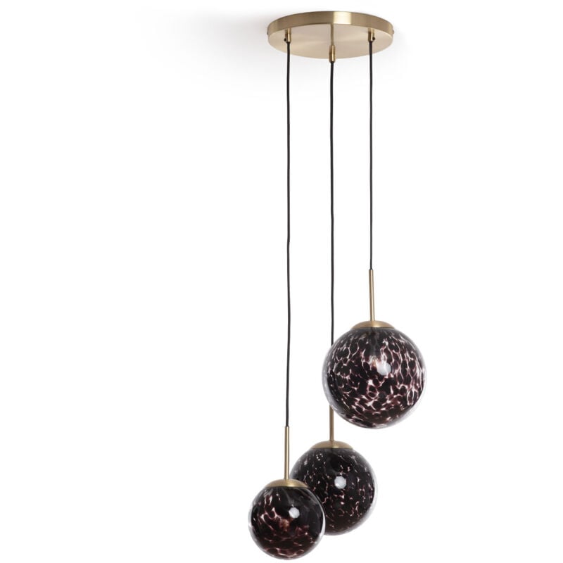 Efectoled - Suspension Métal et Verre Pardo Doré