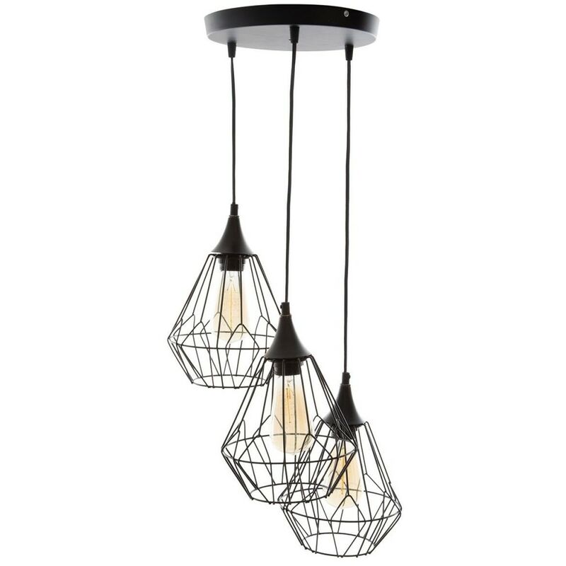 Atmosphera - Suspension métal filaire 3 lampes