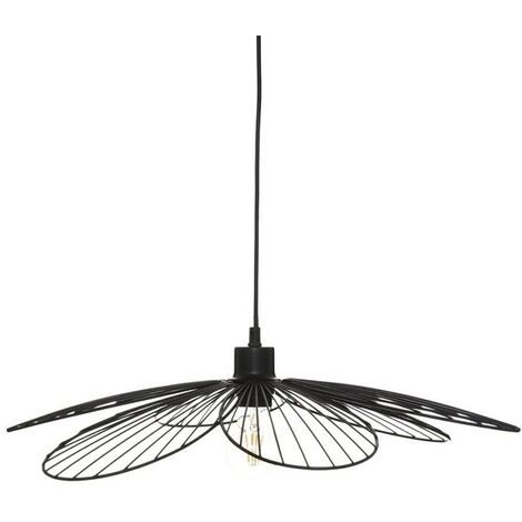 Suspension métal Fleur noir D57