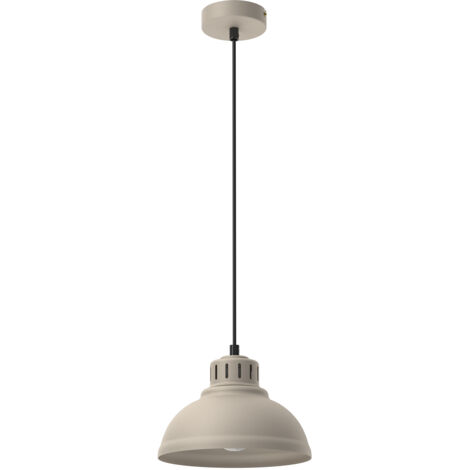 Suspension métal Luminex Sven crème/noir Ø21 E27 15W