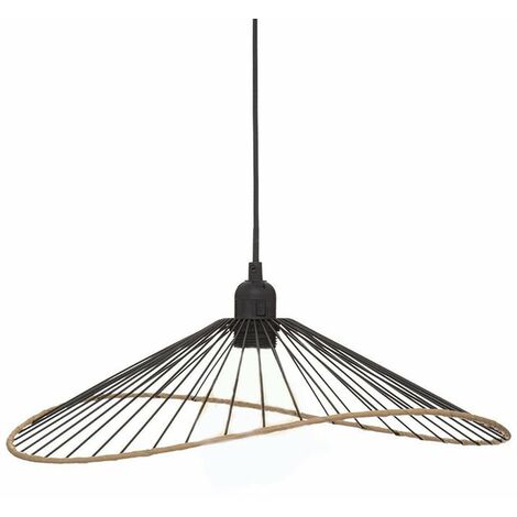 Suspension Métal Noir 45 cm pour ampoule E27 - SILUMEN
