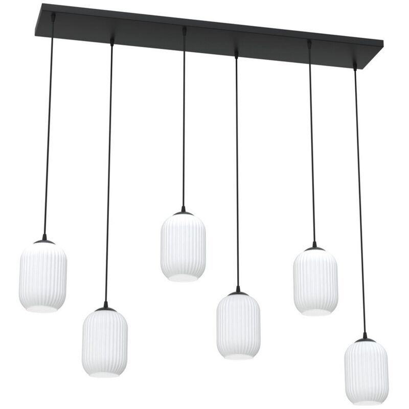 Epikasa - Suspension Verdi, Métal, Plastique, Noir, 115x22x140 cm