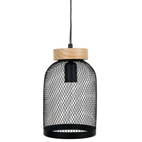 Suspension métal socle bois Ella Ostaria