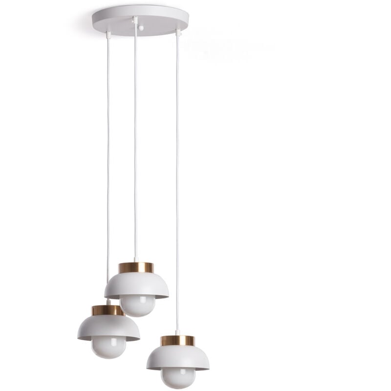 Suspension Métal Tri Geri Blanc