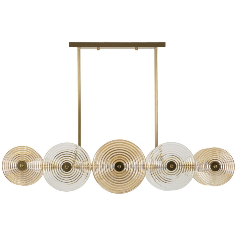 Epikasa - Suspension MF85, Verre, Métal, Or, Marron, 116x27x79 cm
