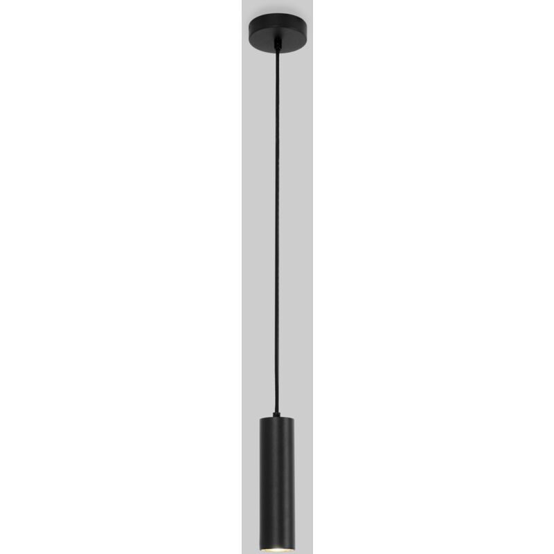 Suspension tube minimaliste 'Bila' - GU10 - Noir Suspension tube minimaliste 'Bila' - GU10 - Noir