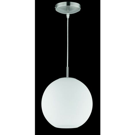 Suspensión moderna Moon Boccia White Glass Ø25 cm Trio Lighting