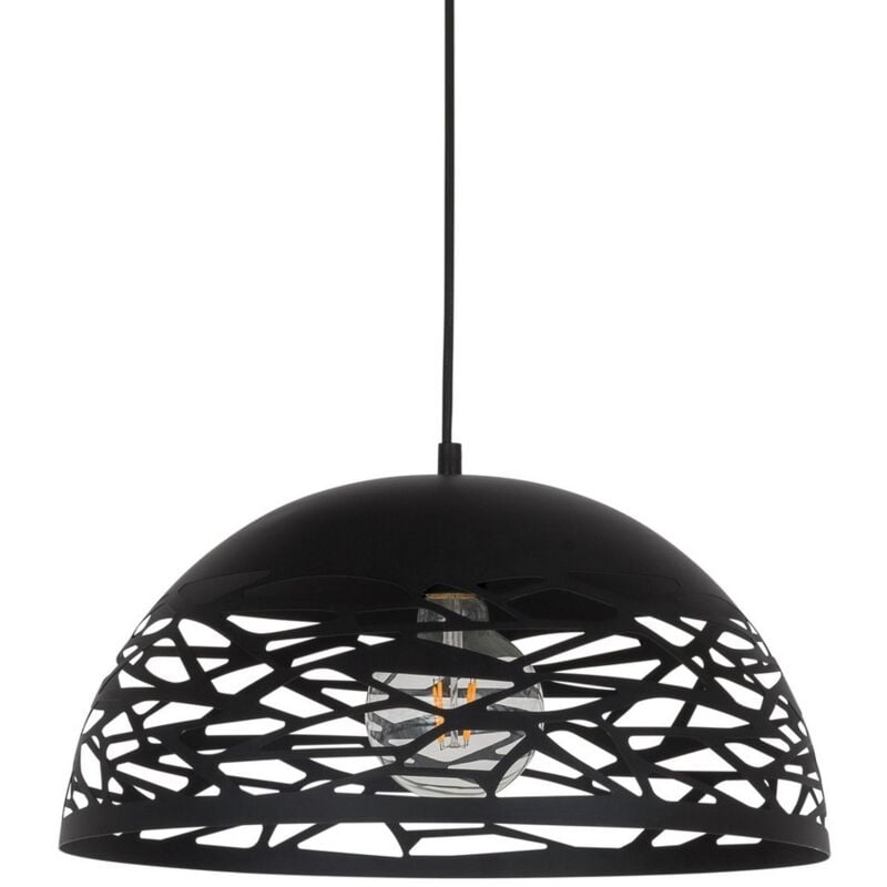 Italux - Armand - Luminaire suspendu moderne noir 1 lumière, E27