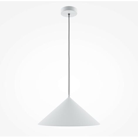 Suspension moderne de cuisine - cône blanc mat FLORA