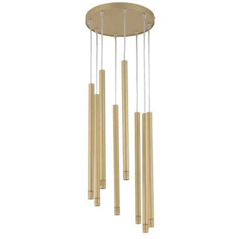 Suspension moderne dorée ronde 8xG9 Sopel Laser Sigma