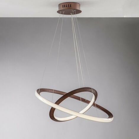 Suspension moderne en aluminium marron LED intégré 600x400x150