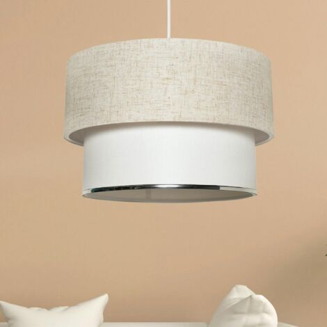 Suspension moderne en tissu – double abat-jour ZURICH
