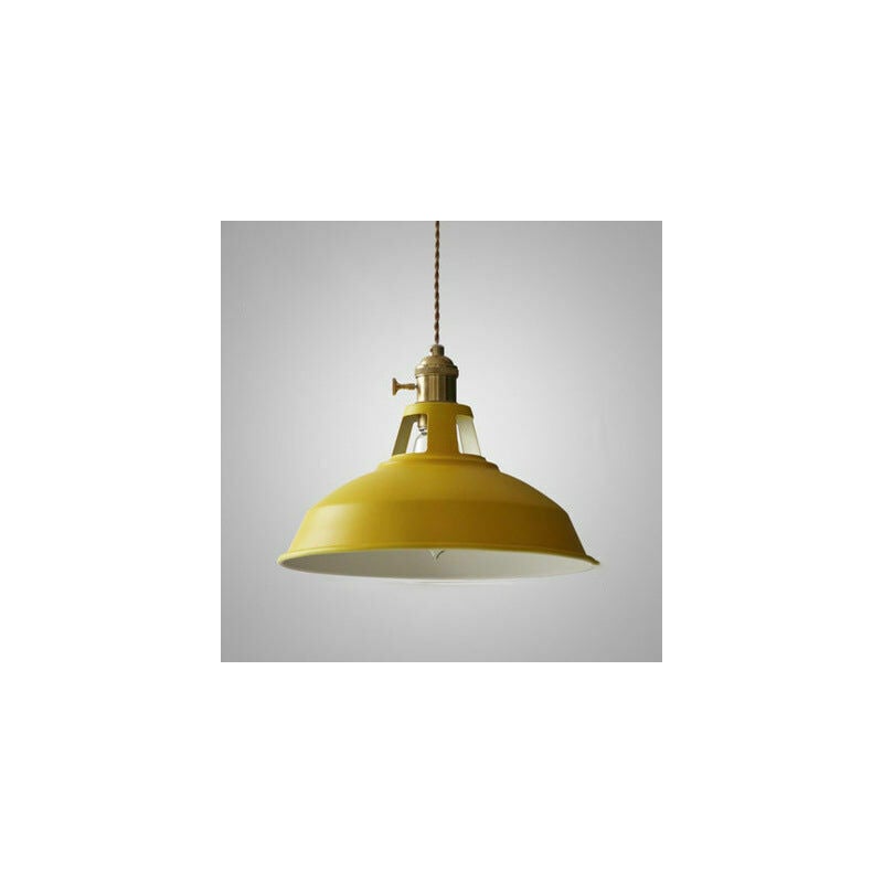 Suspension Moderne Métal Lustre E27 Base Pour salon chambre à coucher salle à manger bureau Bar Café Jaune