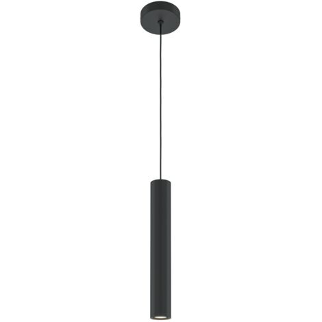 Suspension moderne noire tube GU10 6W Pro Focus Maytoni